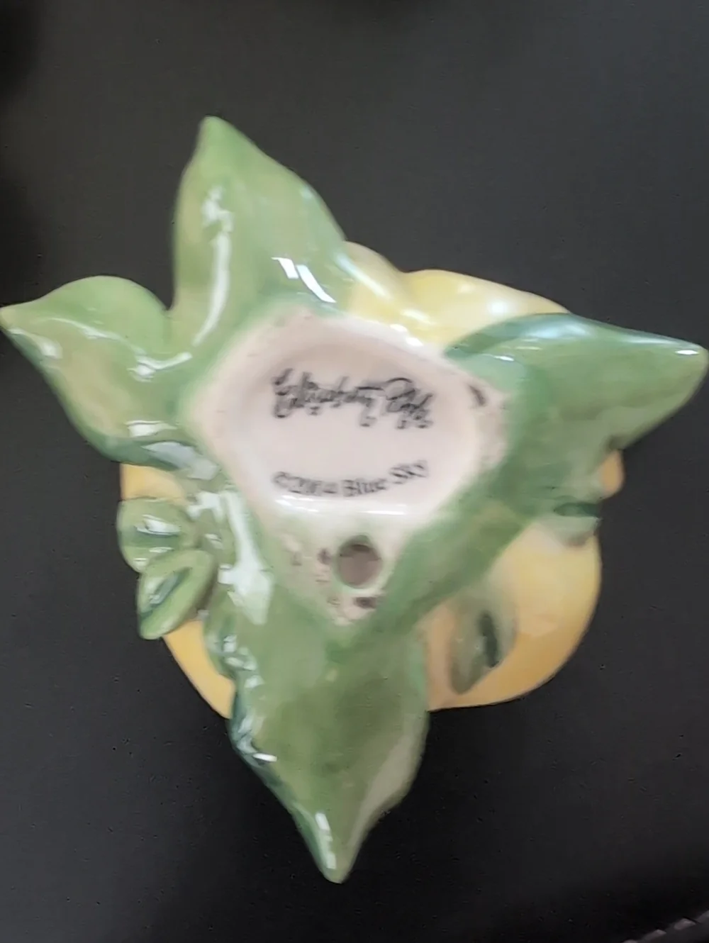 4 Elizabeth Pohle, Blue Sky Ceramic Flower Dish / Candle Holders